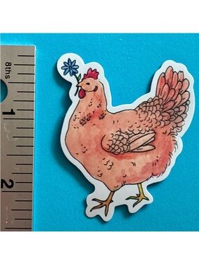 10/$10 Chicken Hen Aesthetic Sticker Waterproof Vinyl Water Bottle Laptop Crafts